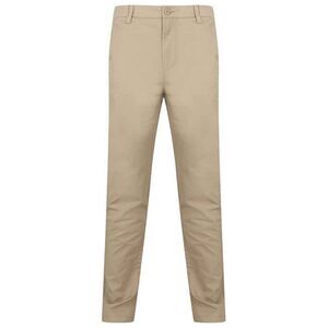 Henbury Mens Stretch Flex Waistband Chino Pants / Stone